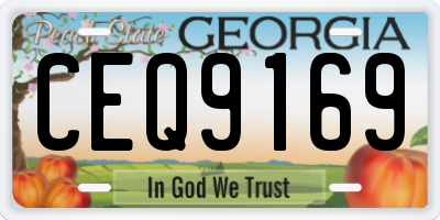 GA license plate CEQ9169