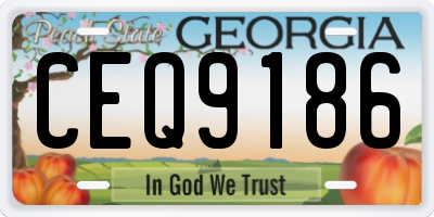 GA license plate CEQ9186