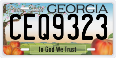 GA license plate CEQ9323