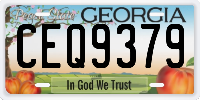 GA license plate CEQ9379