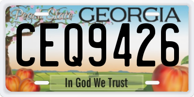 GA license plate CEQ9426