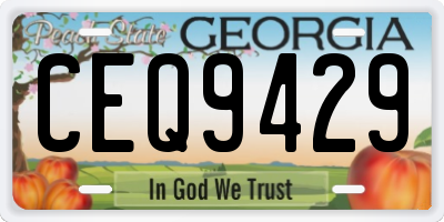 GA license plate CEQ9429