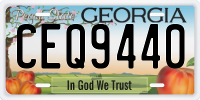 GA license plate CEQ9440