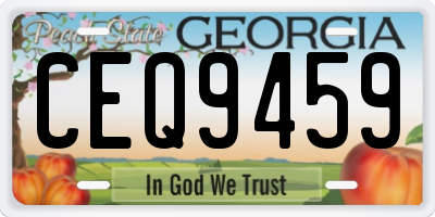 GA license plate CEQ9459