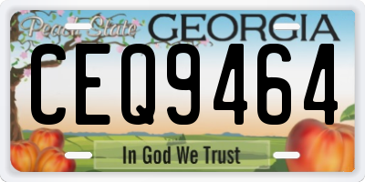 GA license plate CEQ9464