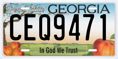 GA license plate CEQ9471