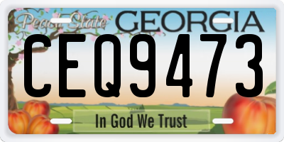 GA license plate CEQ9473