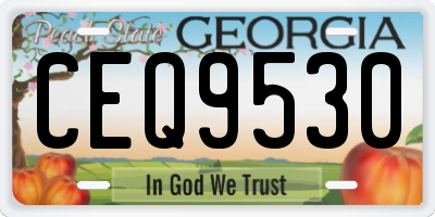 GA license plate CEQ9530
