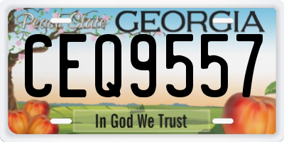 GA license plate CEQ9557