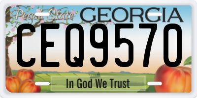 GA license plate CEQ9570