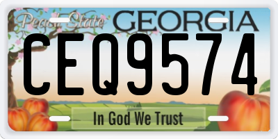 GA license plate CEQ9574