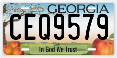 GA license plate CEQ9579