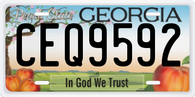 GA license plate CEQ9592