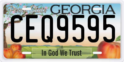 GA license plate CEQ9595