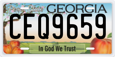GA license plate CEQ9659