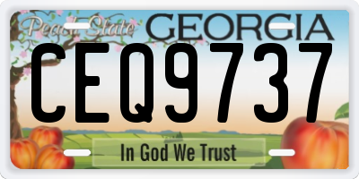 GA license plate CEQ9737