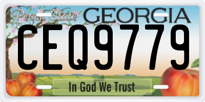 GA license plate CEQ9779