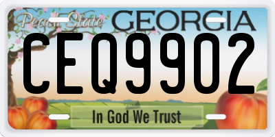 GA license plate CEQ9902