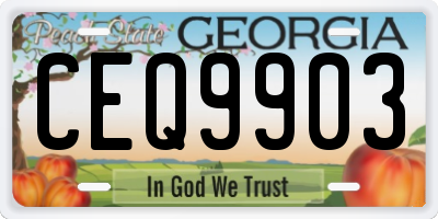 GA license plate CEQ9903