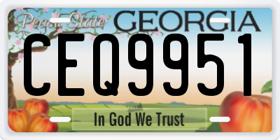 GA license plate CEQ9951