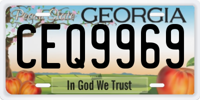 GA license plate CEQ9969