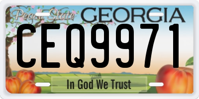 GA license plate CEQ9971