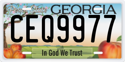 GA license plate CEQ9977