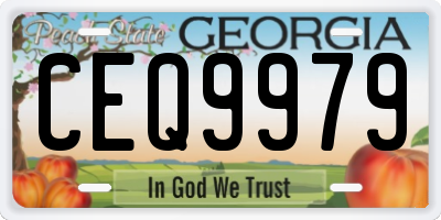 GA license plate CEQ9979