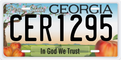 GA license plate CER1295