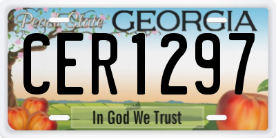GA license plate CER1297