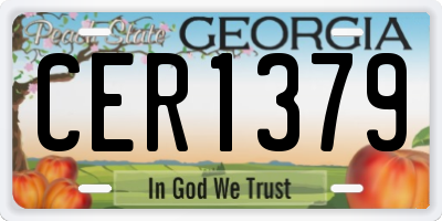 GA license plate CER1379
