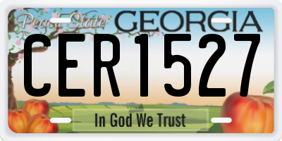 GA license plate CER1527