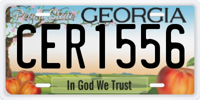 GA license plate CER1556