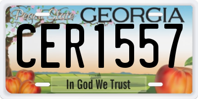 GA license plate CER1557