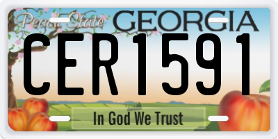GA license plate CER1591