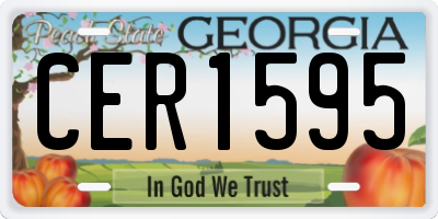 GA license plate CER1595