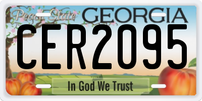 GA license plate CER2095