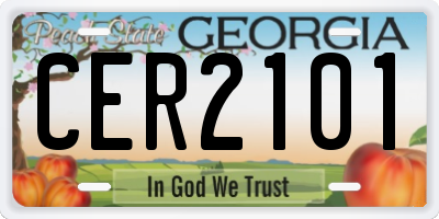 GA license plate CER2101