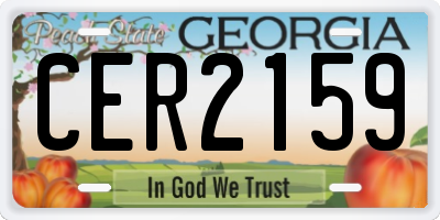 GA license plate CER2159