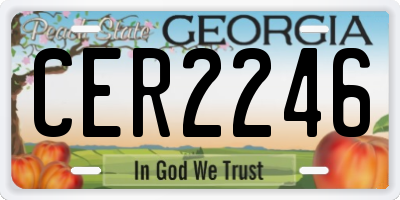 GA license plate CER2246