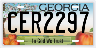 GA license plate CER2297