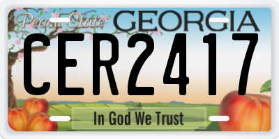 GA license plate CER2417