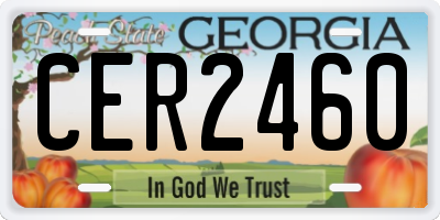 GA license plate CER2460