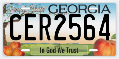 GA license plate CER2564