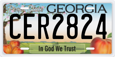 GA license plate CER2824