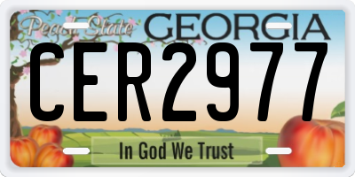 GA license plate CER2977
