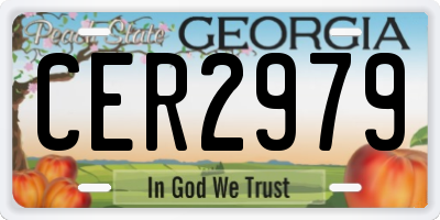 GA license plate CER2979