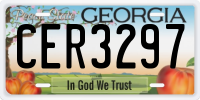 GA license plate CER3297