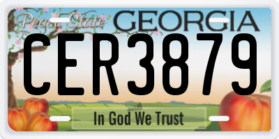 GA license plate CER3879