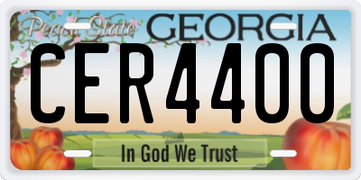 GA license plate CER4400